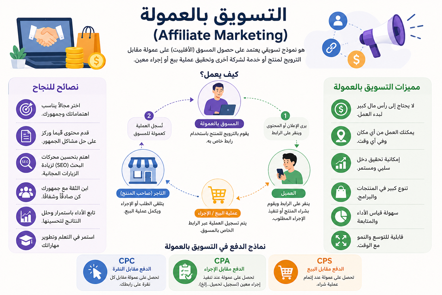 Illustration of Affiliate Marketing.